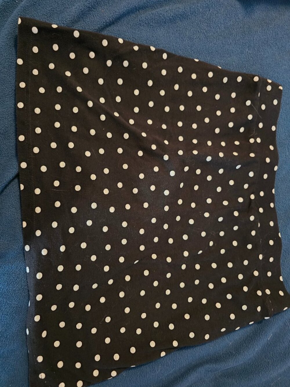 Black with white polka dots skort